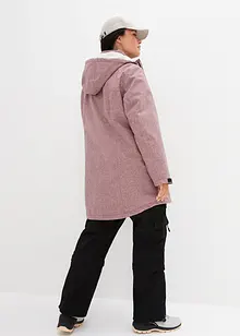 Lang, vanntett funksjonsjakke med piléfleece, bonprix