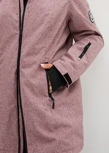 Lang, vanntett funksjonsjakke med piléfleece, bonprix