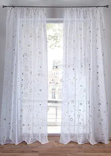 Gardin med glansfullt stjernemønster (1-pack), bonprix