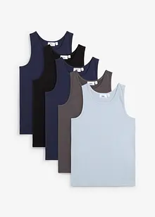 Singlet med myk bomull (5-pack), bonprix