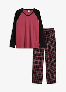 Pyjamas med flanellbukse, bonprix