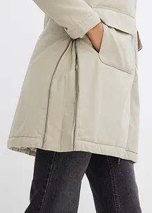 Vid vinterparkas med hette og teddyfôr, bonprix