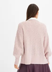 Oversized cardigan med glitter, bonprix