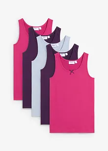 Singlet med myk bomull (5-pack), bonprix