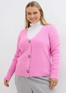 Ribbet cardigan, bonprix