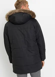 Lang vattert jakke med hette, bonprix