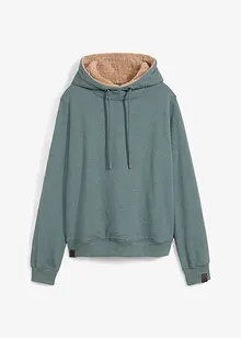 Termo-sweatshirt med hette og teddyfôr, bonprix