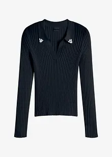 Poloskjorte med pyntestener, bonprix