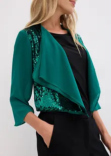 Chiffon-bolero med paljetter, bonprix