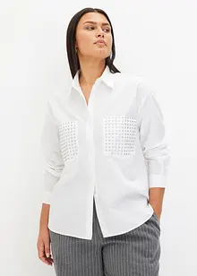 Langermet bluse med nagler, bonprix