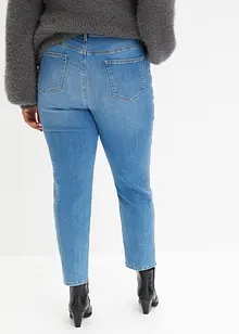 Straight-jeans med strasspynt, bonprix