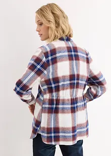 Lang skjortebluse i flanell, ekstra varm, bonprix