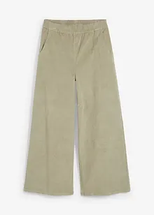 Kordfløyelsbukse med komfortlinning, High Waist, bonprix