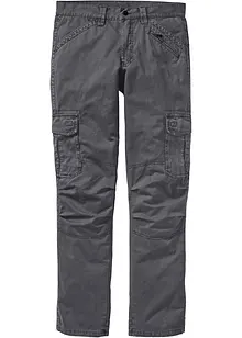 Relaxed Fit cargobukse i ren bomull, Straight, bonprix