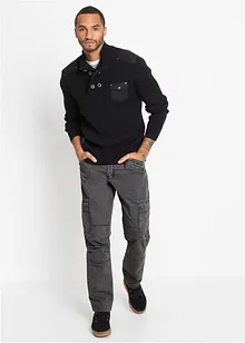 Relaxed Fit-cargobukse i 100% robust bomull, Straight, bonprix