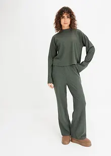 Oversized pyjamas i mykt ribbet materiale, bonprix