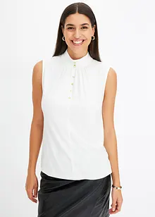 Jerseytopp med pynteknapper, bonprix