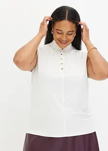 Jerseytopp med pynteknapper, bonprix