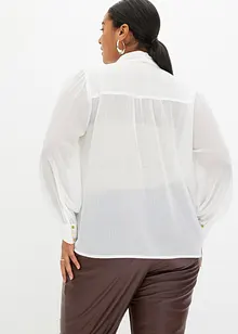 Chiffonbluse med sløyfe, bonprix