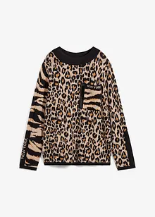 Genser med leopard-print, bonprix