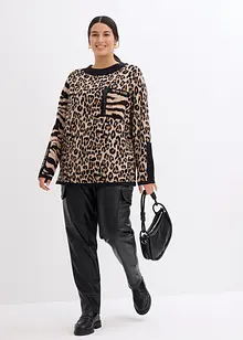 Genser med leopard-print, bonprix