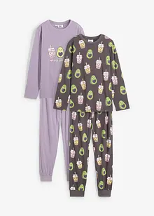 Pyjamas i 100% økologisk bomull (2-pack), bonprix