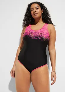 Badedrakt i sporty modell med racerback, bonprix