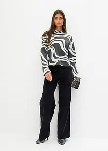 Behagelig, ribbestrikket topp, bonprix