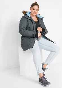 Lang, vannavvisende funksjonsjakke med hette, bonprix