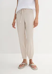 Musselin-bukse med smock-linning, bonprix