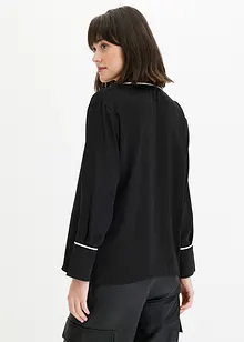 Bluse med kontrastbånd, bonprix