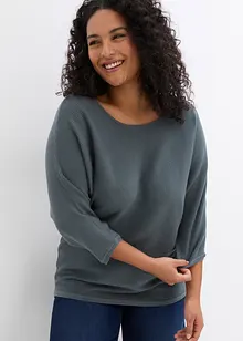 Oversized, ribbestrikket genser i viskosemiks, bonprix