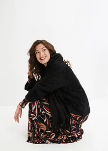 Genser i fjærgarn med vide ermer, Boxy Fit, bonprix