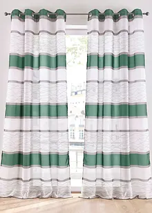 Gardin med stripe-print og resirkulert polyester (1-pack), bonprix