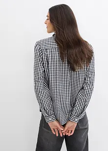 Oversized bluse med rutemønster, bonprix