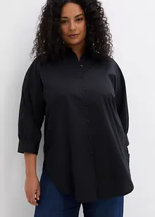 Oversized bluse av bomull med 3/4-lang arm, bonprix