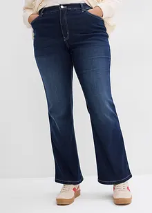 Bootcut jeans med høyt liv og stretch, bonprix