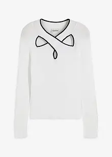 Kort, finstrikket genser, bonprix