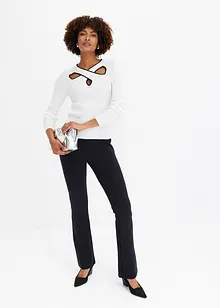 Kort, finstrikket genser, bonprix