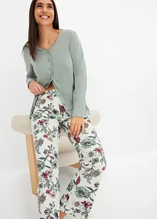 Pyjamas med knappestolpe, bonprix