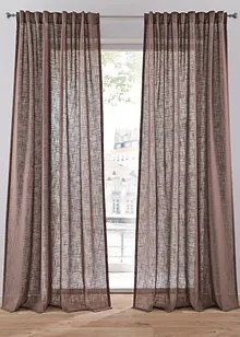 Gardiner i strukturmateriale (2-pack), bonprix