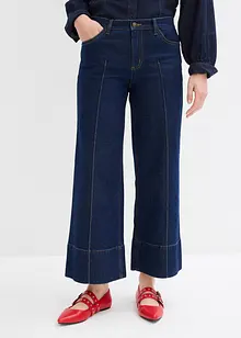 Wide Leg-jeans Mid Waist, cropped, bonprix