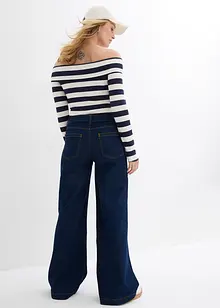 Wide Leg-jeans, Mid Waist, Full Length, bonprix