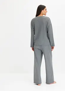 Loungewear-kosedress i mykt, ribbet materiale, bonprix