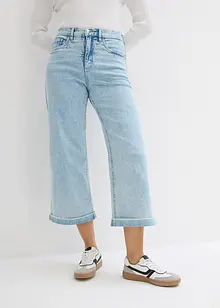 Wide Leg-jeans High Waist, cropped, bonprix