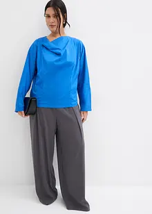 Bluse med vid utringning, bonprix