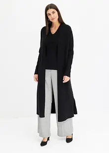 Lang cardigan med viskose, bonprix