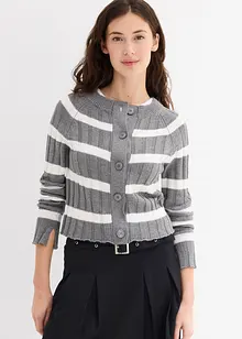 Ribbestrikket cardigan, bonprix