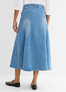 Maxiskjørt i denim, bonprix