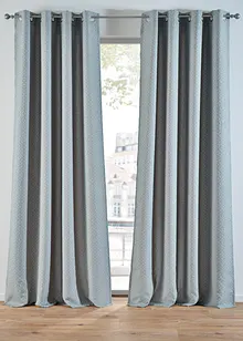 Jacquard-gardin med grafisk mønster (1-pack), bonprix
